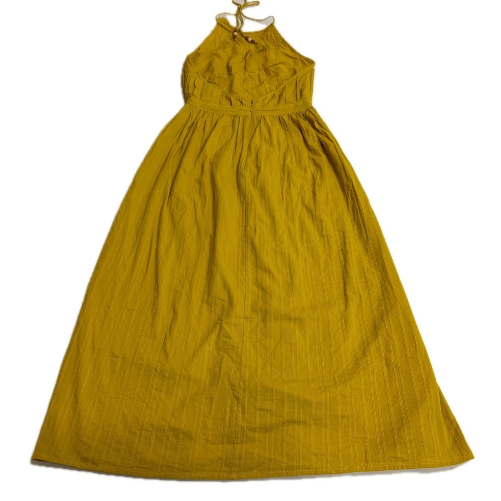 TULAROSA Dress Womens Small Yellow Roe Midi Halter Neck Backless Slit - Picture 4 of 9